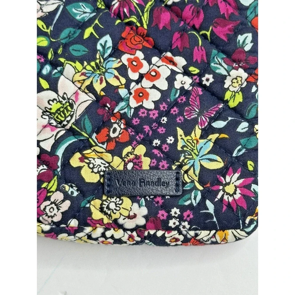Vera Bradley Itsy Ditsy Floral Crossbody Cell Phone Purse 7.5x4‎ Cotton EUC